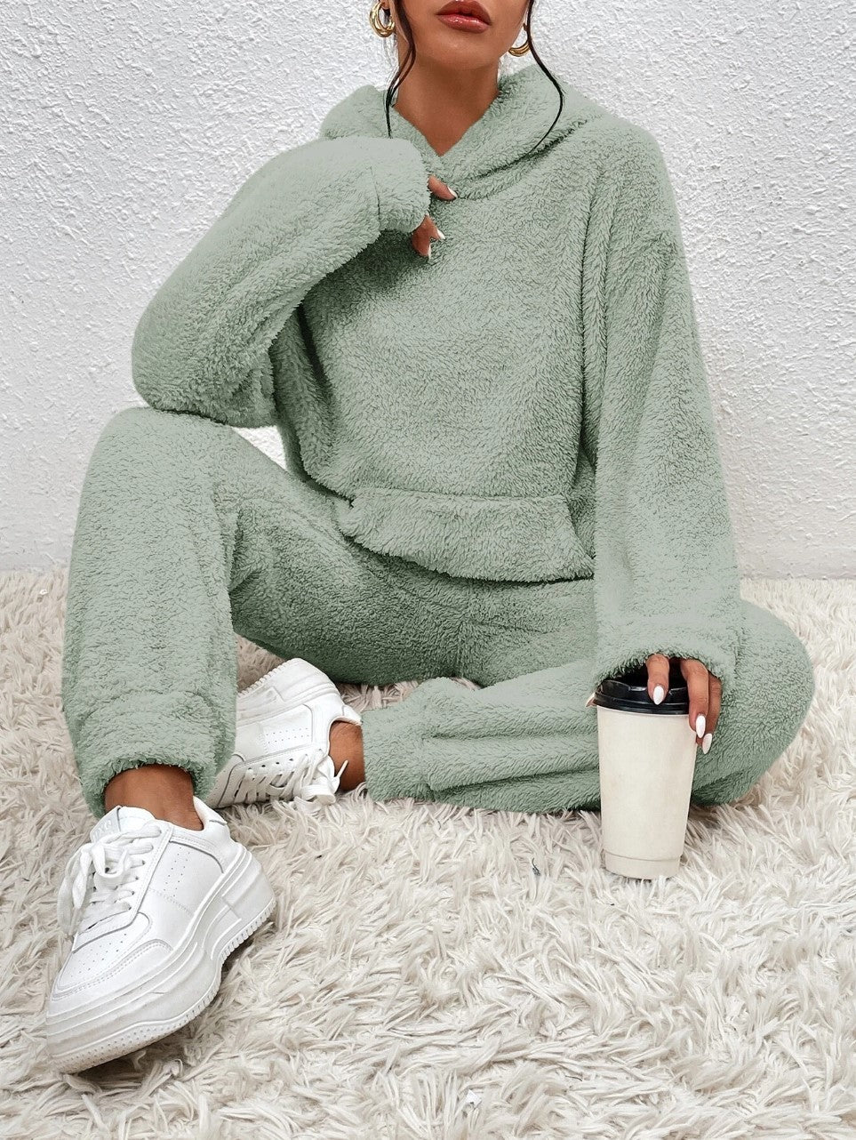 Sienna Women's Set – Soft Fleece Loungewear with Cozy Hoodie & Jogger