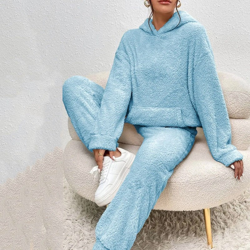 Sienna Women's Set – Soft Fleece Loungewear with Cozy Hoodie & Jogger