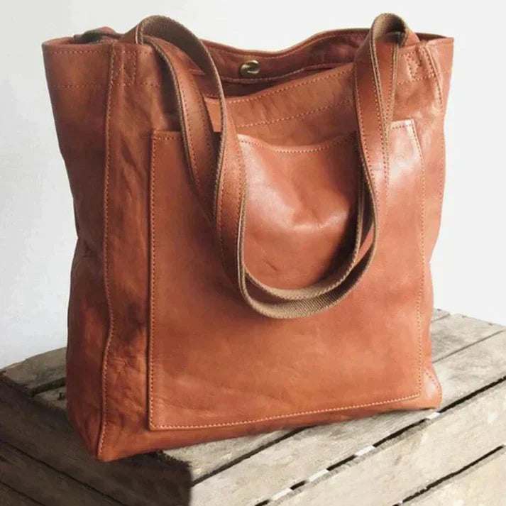 Josephine Women's Tote – A Spacious Genuine-Leather Bag with Smart Compartments & Long Straps