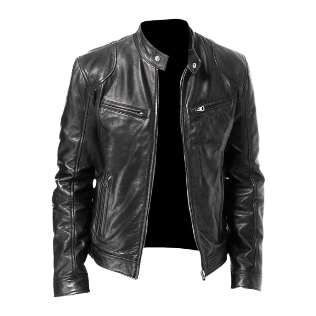Marcus Men's Leather Jacket – Sleek & Long-Lasting Bomber with a Modern, Comfortable Style