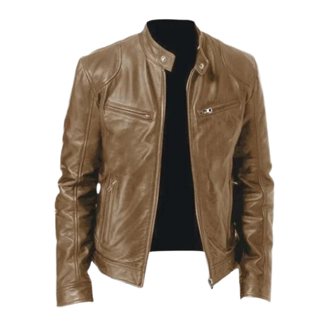 Marcus Men's Leather Jacket – Sleek & Long-Lasting Bomber with a Modern, Comfortable Style