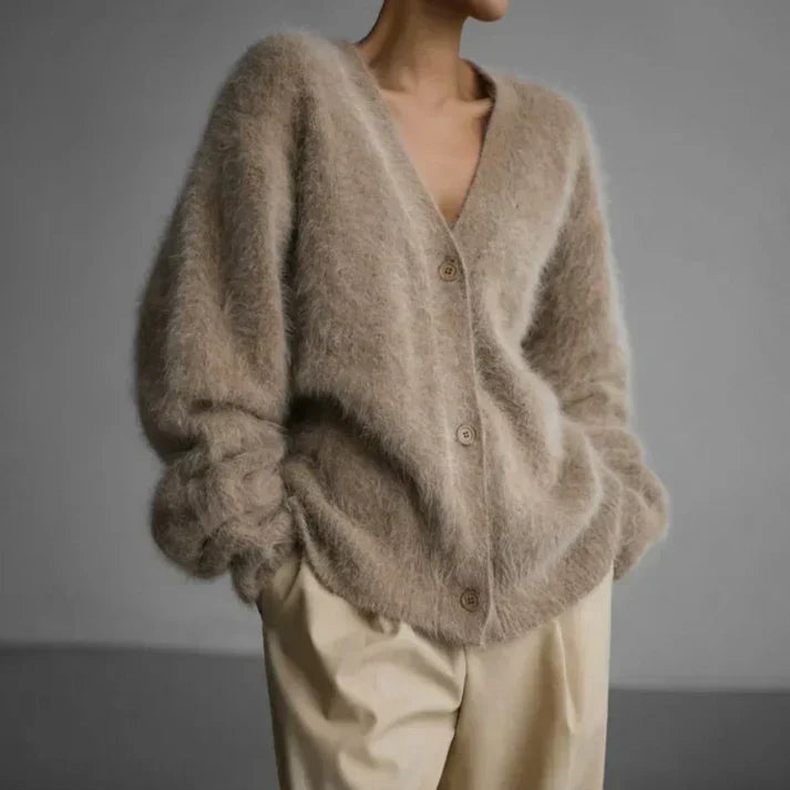 Josephine Women's Cashmere Sweater – Relaxed Elegant Cardigan & Timeless Cozy Comfort