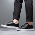 Marco Men's Leather Sneakers – Sleek Genuine Leather Sneakers with a Cushioned Sole and Timeless Design