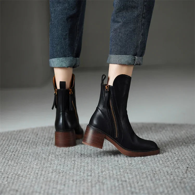 Marisol Women's Ankle Boots – Elegant & Long-Lasting Premium Leather Boots with a Timeless Style