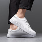 Marco Men's Leather Sneakers – Sleek Genuine Leather Sneakers with a Cushioned Sole and Timeless Design
