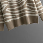 Rosalind Women's Cashmere Set – Chic Zebra-Print Design, Soft & Cozy