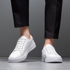 Marco Men's Leather Sneakers – Sleek Genuine Leather Sneakers with a Cushioned Sole and Timeless Design