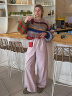 Nina Multicolor Mohair Sweater – Bold Style & Snug Comfort for Women