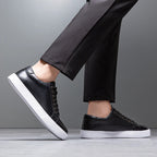 Marco Men's Leather Sneakers – Sleek Genuine Leather Sneakers with a Cushioned Sole and Timeless Design