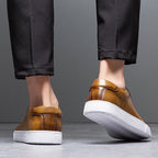 Marco Men's Leather Sneakers – Sleek Genuine Leather Sneakers with a Cushioned Sole and Timeless Design