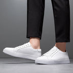 Marco Men's Leather Sneakers – Sleek Genuine Leather Sneakers with a Cushioned Sole and Timeless Design