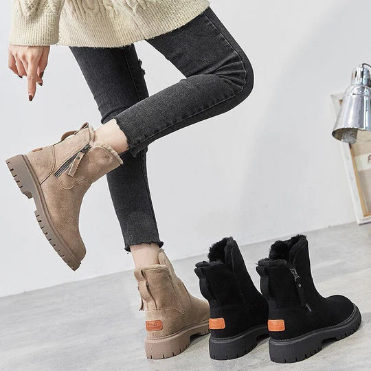 Adeline Women's Winter Boots – Warm Soft-Suede Boots with Cozy Lining & Non-Slip Sole