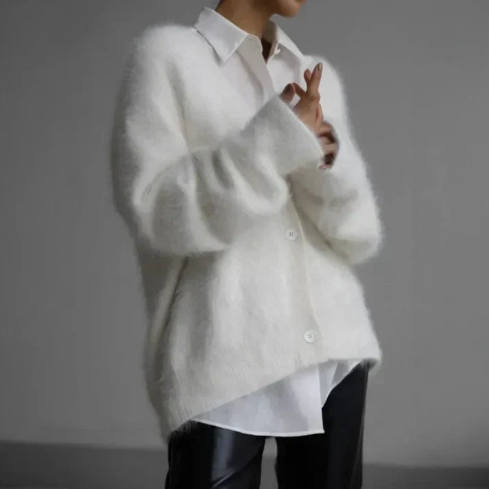 Josephine Women's Cashmere Sweater – Relaxed Elegant Cardigan & Timeless Cozy Comfort