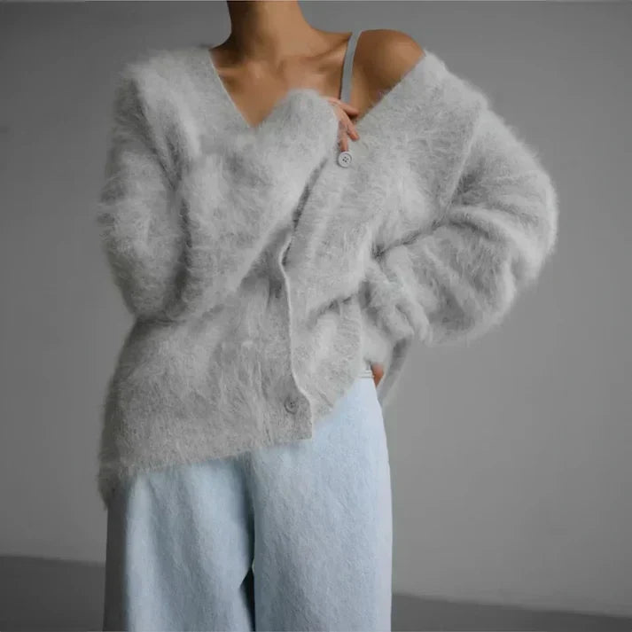 Josephine Women's Cashmere Sweater – Relaxed Elegant Cardigan & Timeless Cozy Comfort