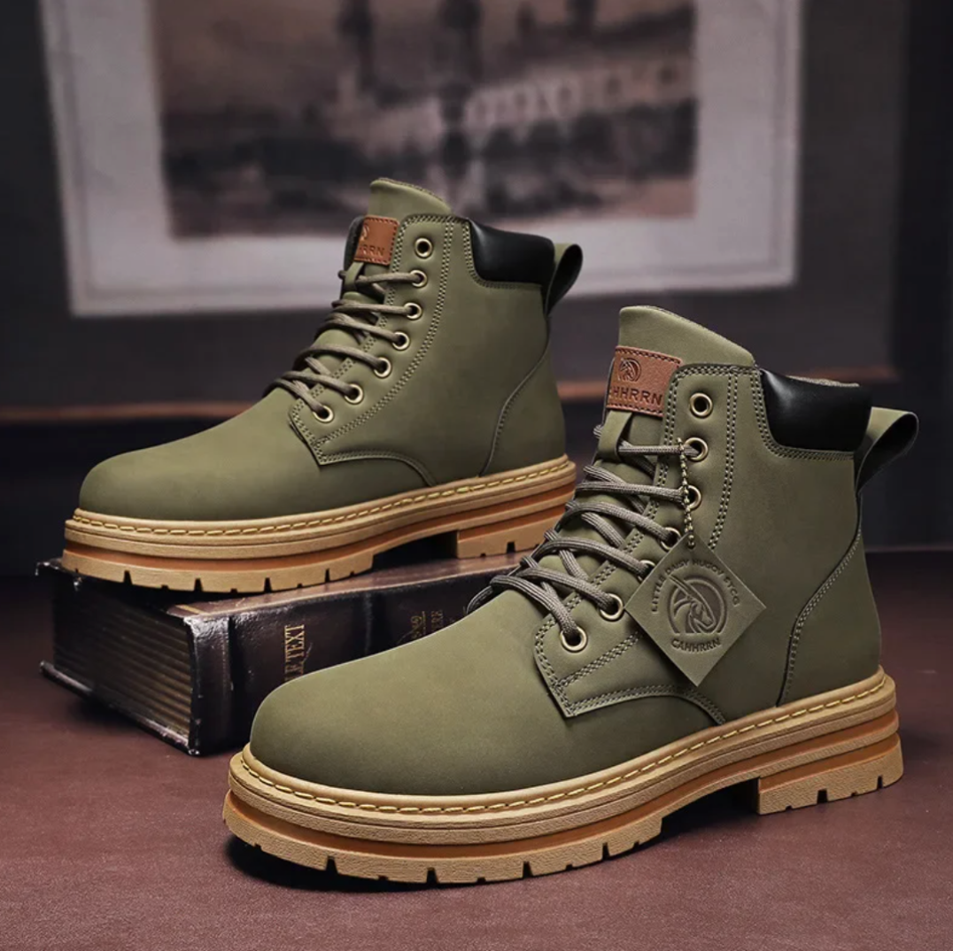 Desmond Men's Lace-Up Boots – Rugged Leather Shoes with Non-Slip Sole & Premium Comfort