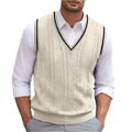 Landon Men's Sweater – Elegant, Comfortable Sleeveless V-Neck, Modern Style