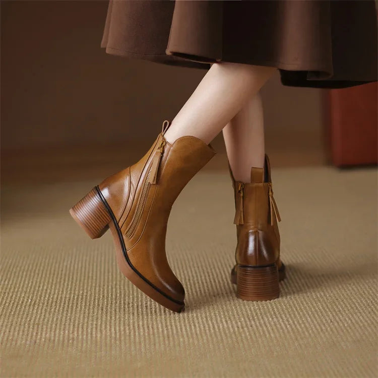 Marisol Women's Ankle Boots – Elegant & Long-Lasting Premium Leather Boots with a Timeless Style