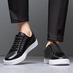Marco Men's Leather Sneakers – Sleek Genuine Leather Sneakers with a Cushioned Sole and Timeless Design