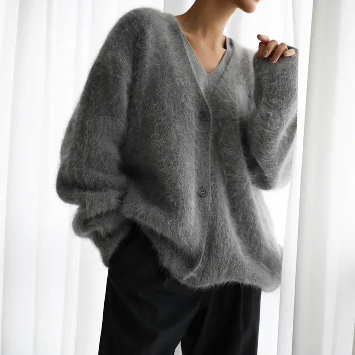 Josephine Women's Cashmere Sweater – Relaxed Elegant Cardigan & Timeless Cozy Comfort