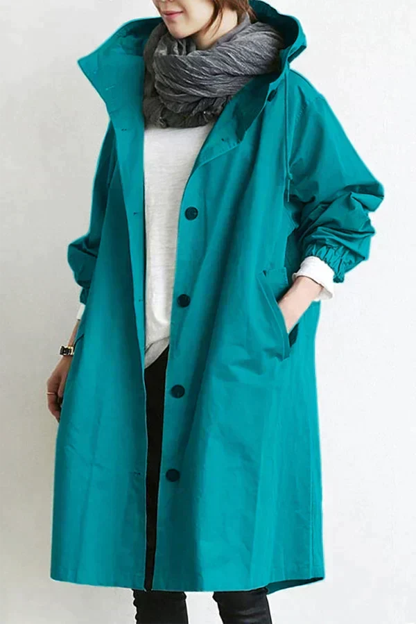 Charlotte Women's Raincoat – Urban Waterproof with Oversized Breathable Hood