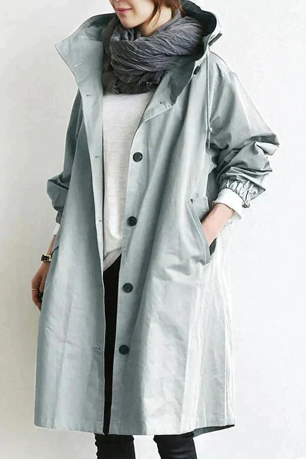 Charlotte Women's Raincoat – Urban Waterproof with Oversized Breathable Hood