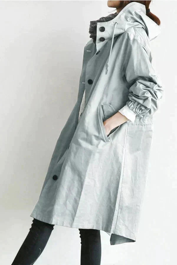 Charlotte Women's Raincoat – Urban Waterproof with Oversized Breathable Hood