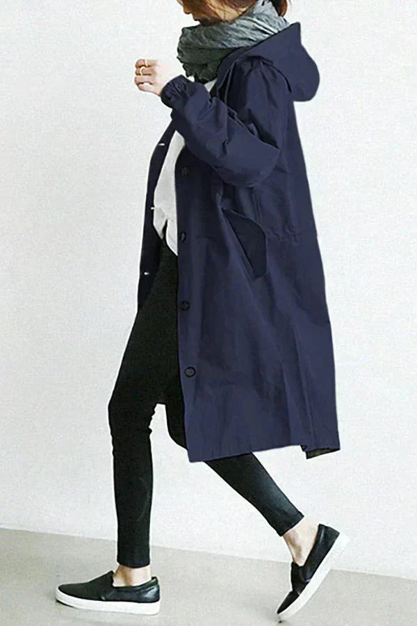 Charlotte Women's Raincoat – Urban Waterproof with Oversized Breathable Hood