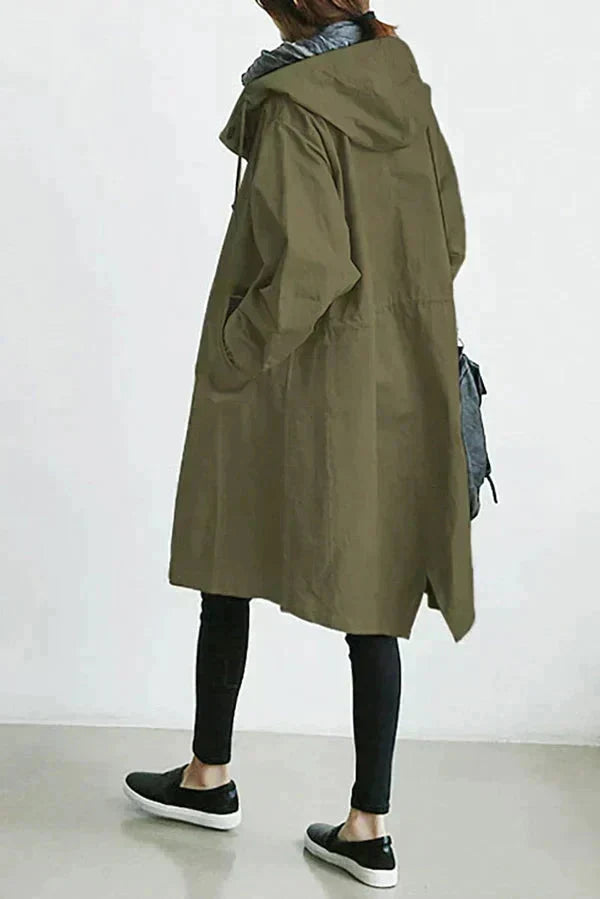 Charlotte Women's Raincoat – Urban Waterproof with Oversized Breathable Hood