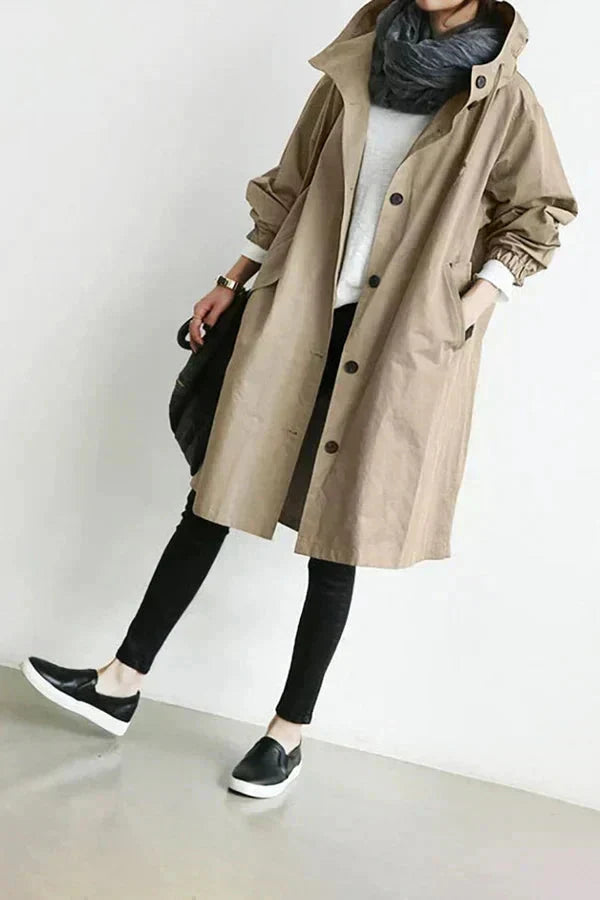 Charlotte Women's Raincoat – Urban Waterproof with Oversized Breathable Hood