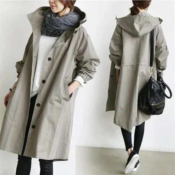 Charlotte Women's Raincoat – Urban Waterproof with Oversized Breathable Hood