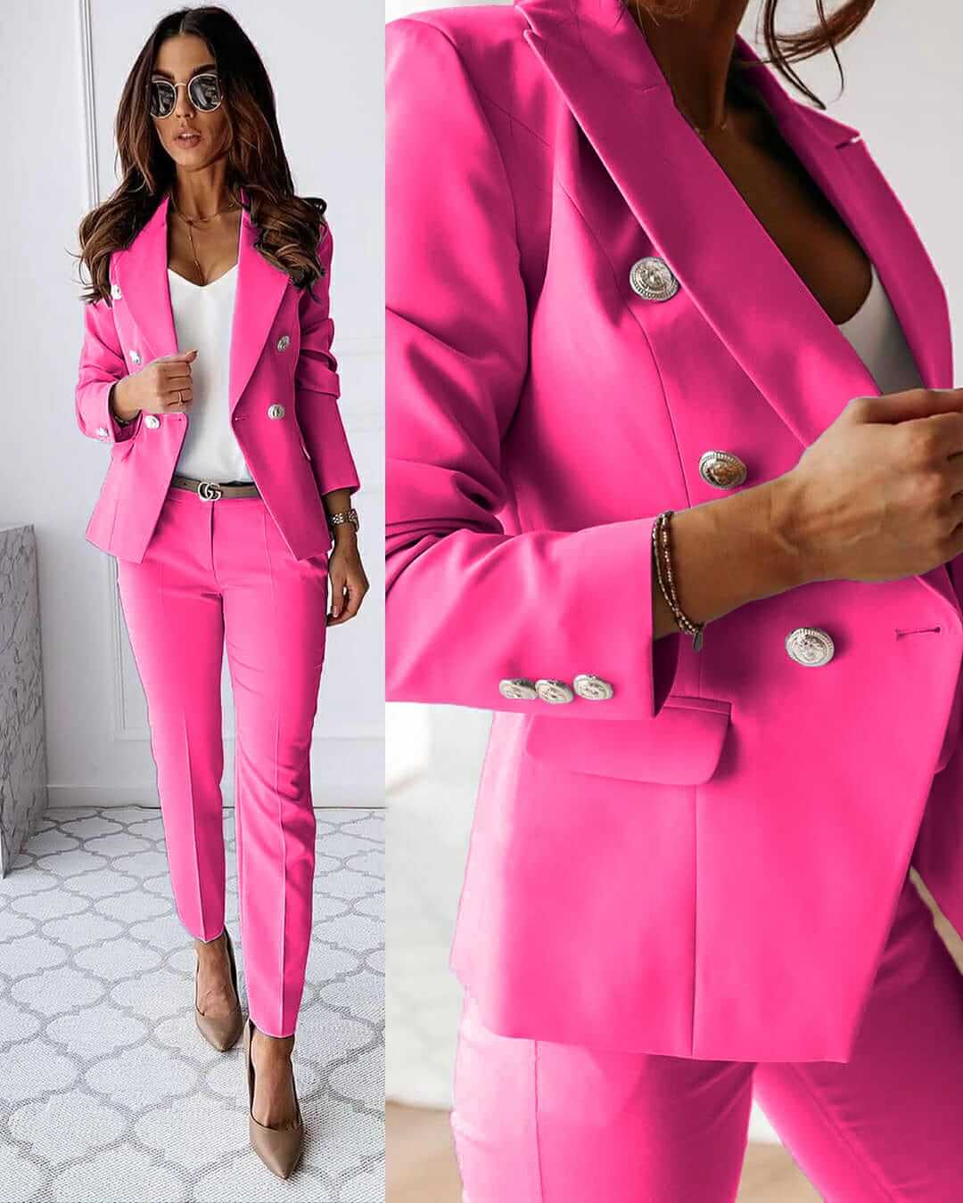 Camille Women's Suit – A Modern Set with a Sharp Blazer & Chic Tailored Trousers
