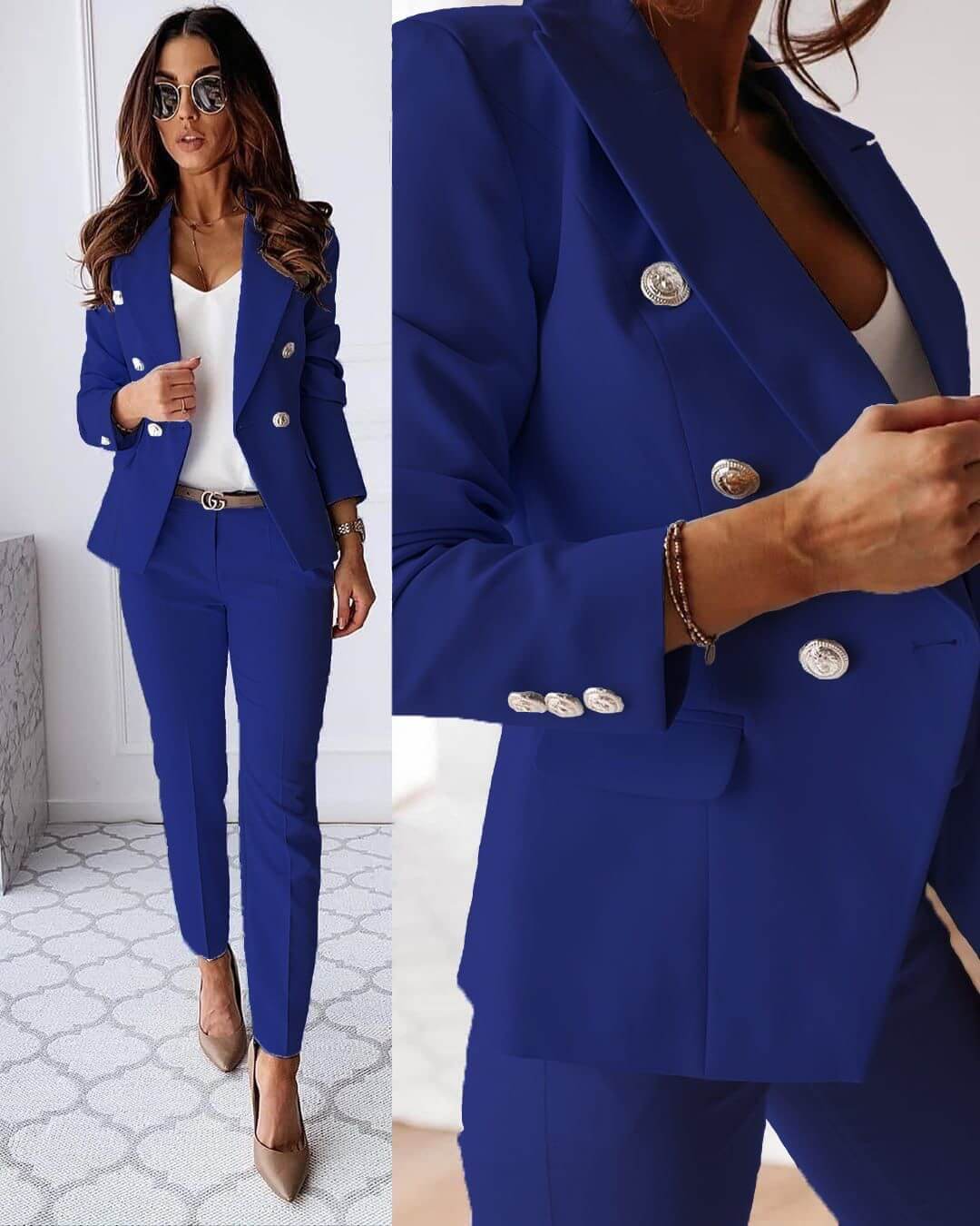 Camille Women's Suit – A Modern Set with a Sharp Blazer & Chic Tailored Trousers
