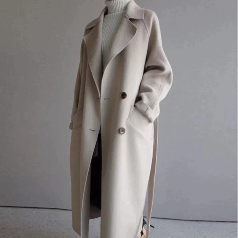Charlotte Women's Long Wool Coat – Stylish & Cozy Timeless Winter Coat