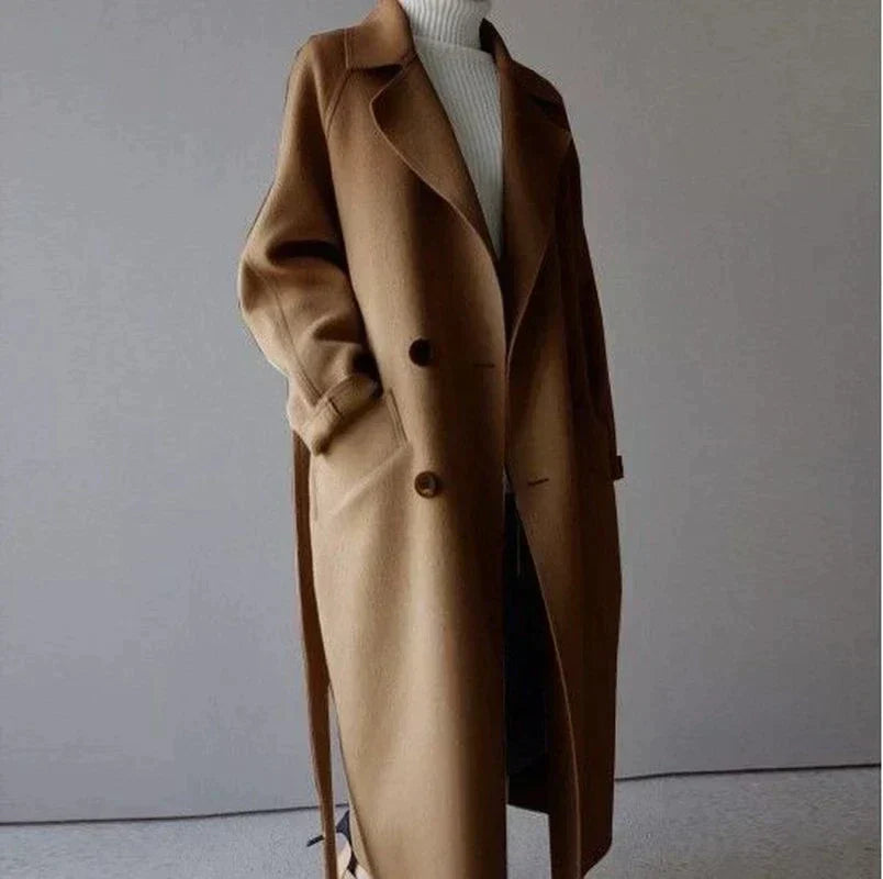 Charlotte Women's Long Wool Coat – Stylish & Cozy Timeless Winter Coat