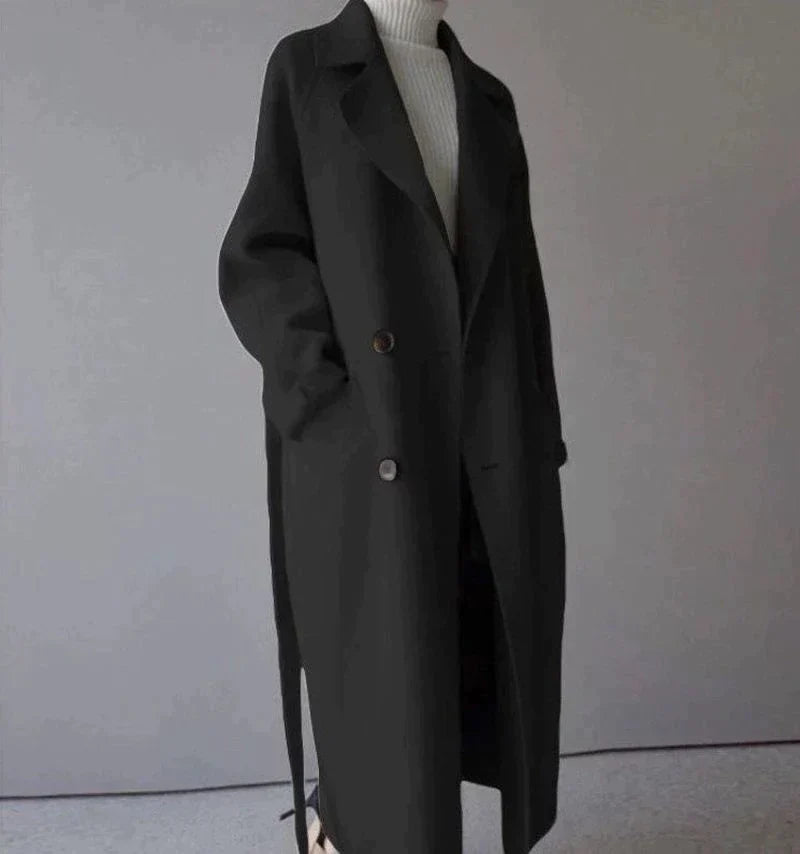 Charlotte Women's Long Wool Coat – Stylish & Cozy Timeless Winter Coat
