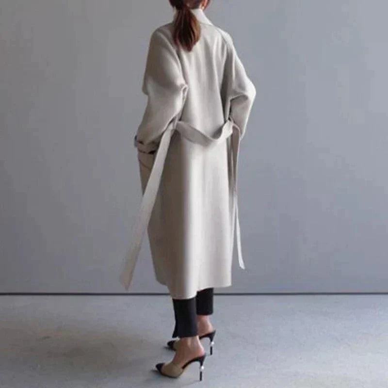 Charlotte Women's Long Wool Coat – Stylish & Cozy Timeless Winter Coat