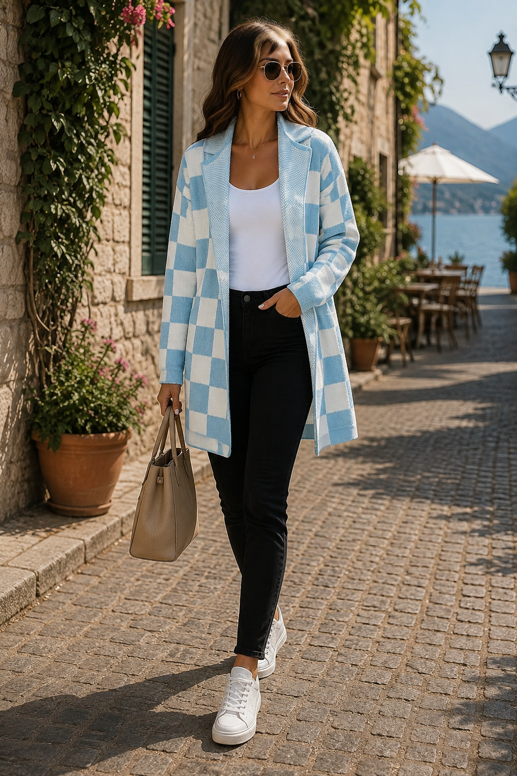 Arielle Women's Colourblock Hooded Cardigan – Open Front, Long Sleeves & Relaxed Fit