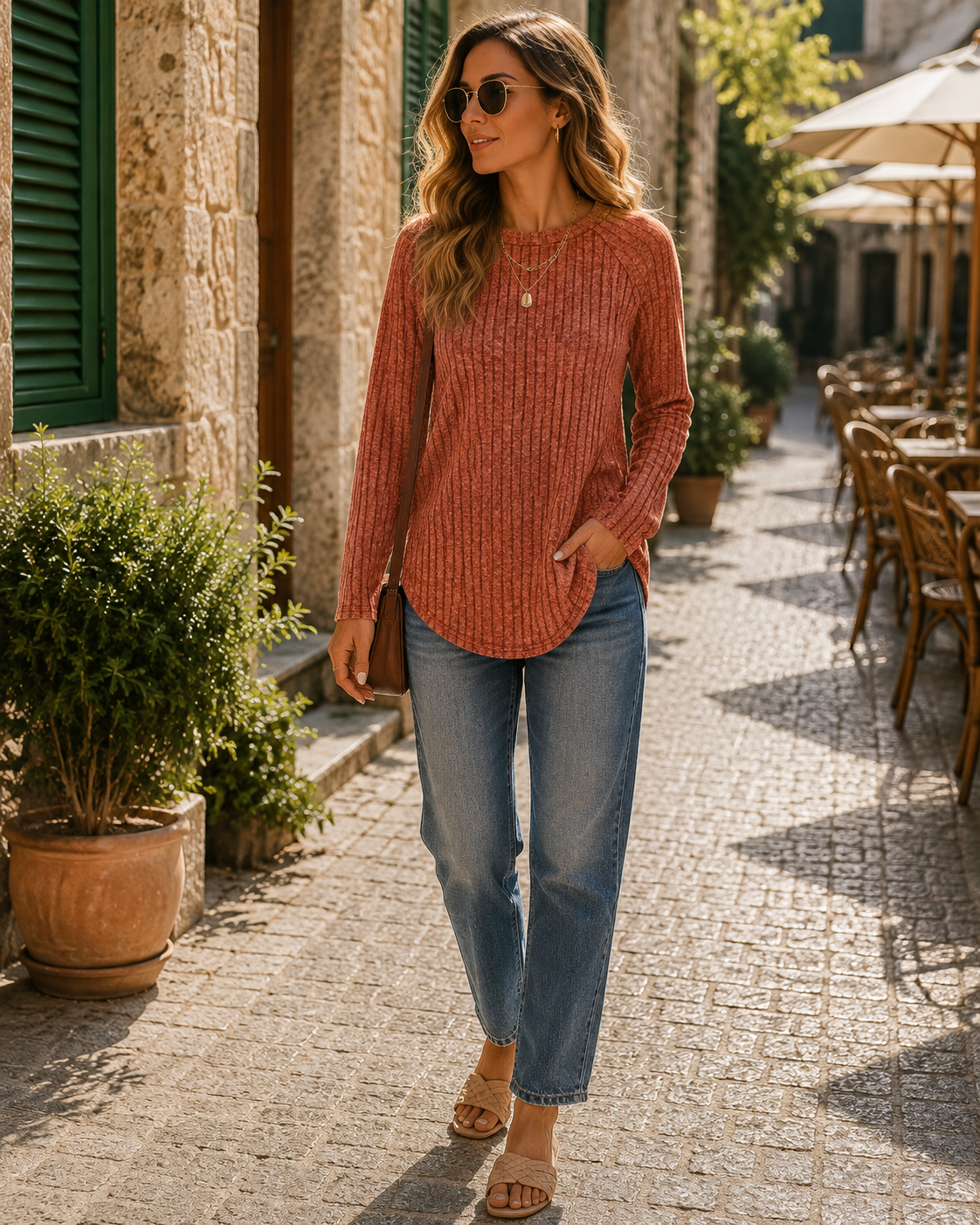 Alice Women's Tunic Top – High-Low Hem, Side Slits & Relaxed Fit