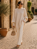 Naomi Women's Batwing Knit Top – Irregular Hem, Relaxed Fit & Soft Knit