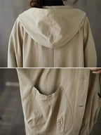 Adeline Women's Trench Coat – Long Hooded Coat with an Elegant Fit for Rainy Days