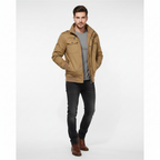 Xavier Bomber Jacket for Men – Warm Pilot-Style Jacket with Fleece Lining & Stand Collar