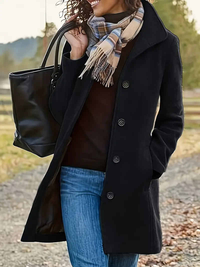 Vivienne Women's Coat – Elegant Winter Coat with a Cozy Lining & Feminine Silhouette