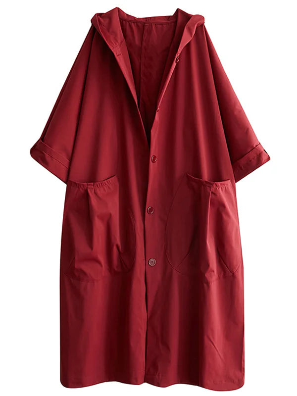 Adeline Women's Trench Coat – Long Hooded Coat with an Elegant Fit for Rainy Days