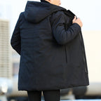 Theodore Men's Winter Jacket – Long, Waterproof with Adjustable Hood & Insulated Lining