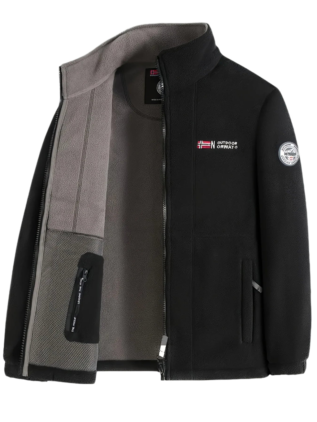 Magnus Men's Outdoor Fleece Jacket – Soft, Lightweight Warmth with a Protective Collar