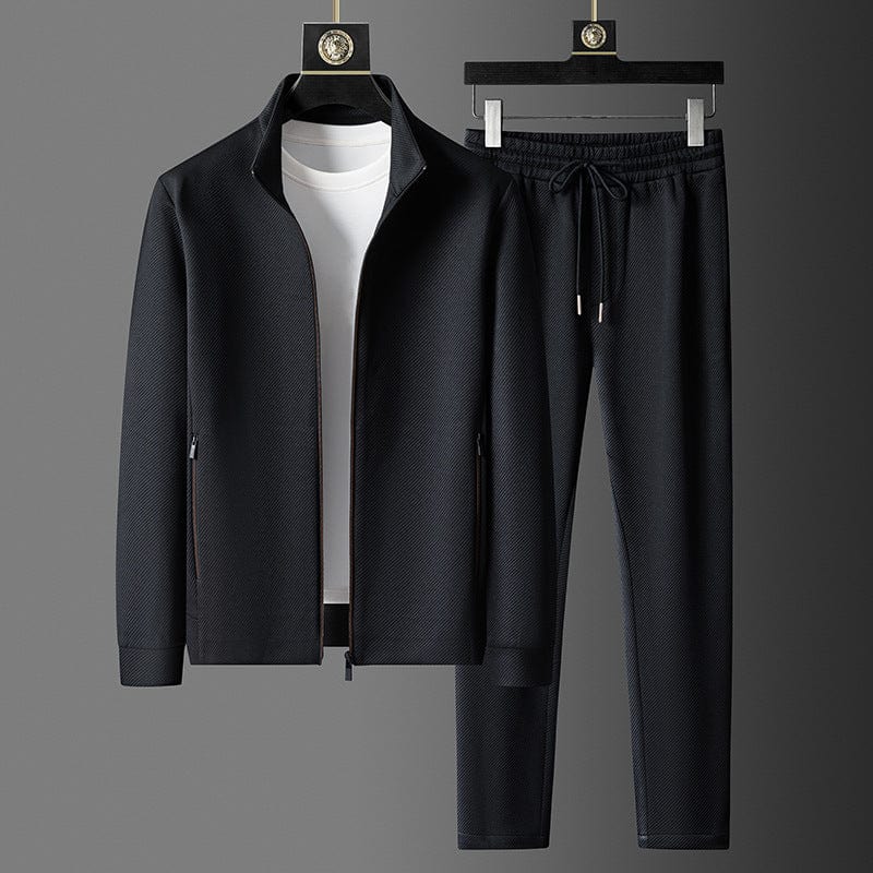 Desmond Men's Elegant Tracksuit – Premium Zip-Up Set with Tapered Trousers & Breathable Fabric