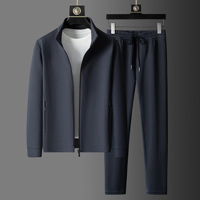 Desmond Men's Elegant Tracksuit – Premium Zip-Up Set with Tapered Trousers & Breathable Fabric