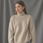 Margot Women's Oversized Cashmere Turtleneck Sweater – Soft, Warm & Elegant