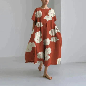 Naomi Women's Dress – Elegant Floral Print, Breathable Comfort & Relaxed Fit