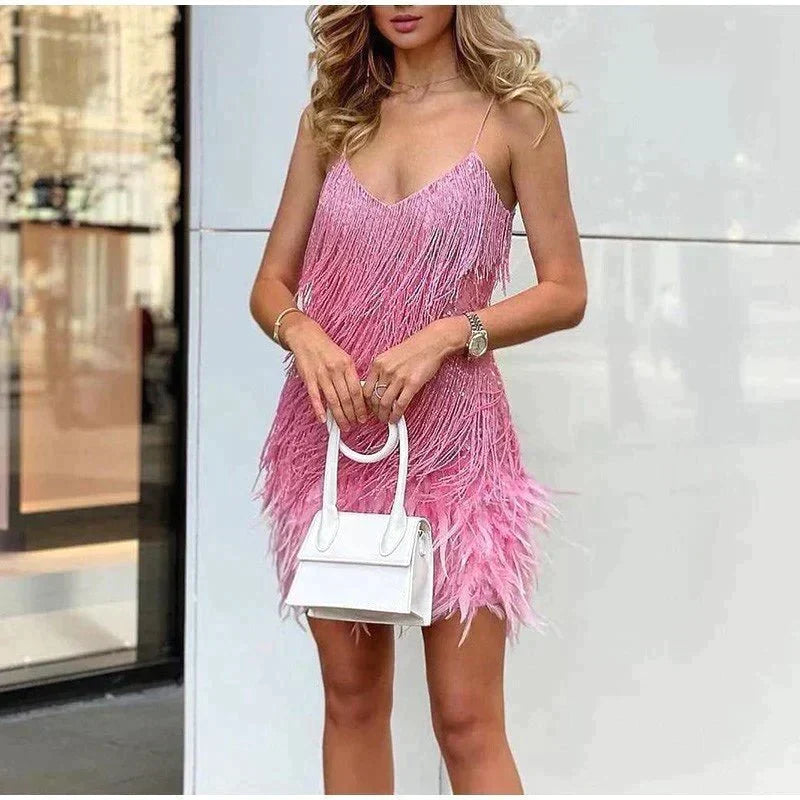 Delphine Cocktail Dress for Women – Fitted Sequin Dress with an Elegant Cut for Festive Occasions